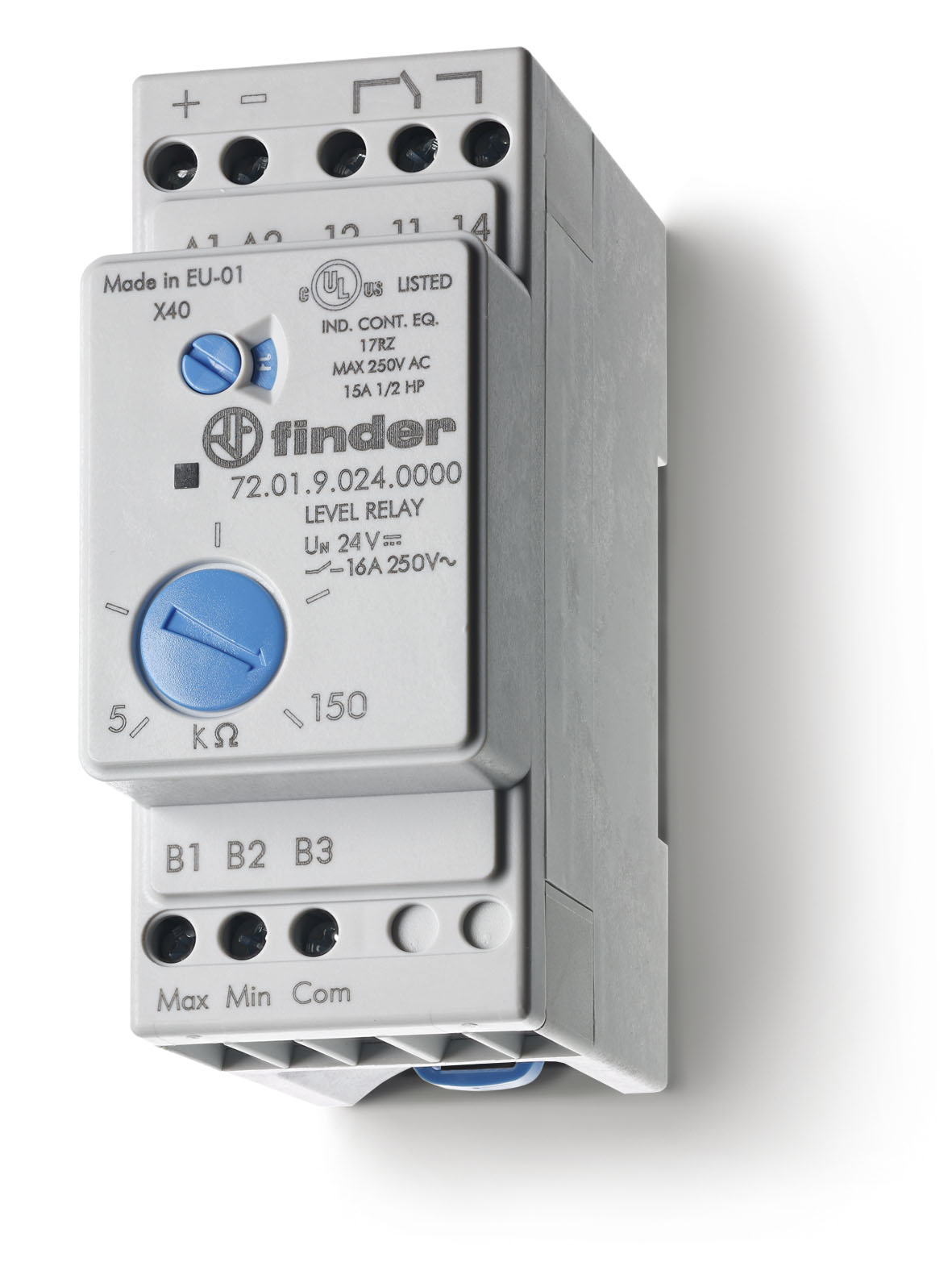 72.01.8.240.0000 Rele Control Nivel de Líquidos Finder Ajustable 240 Vca