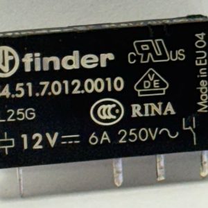 34.51.7.012.0010 RELE FINDER ULTRA FINO BAJO CONSUMO 6A 12VCC