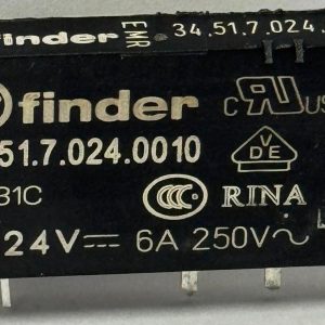 34.51.7.024.0010 RELE FINDER ULTRA FINO BAJO CONSUMO 6A 24VCC